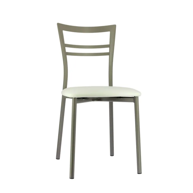Go 1419 Chaise de cuisine rembourrée en synthétique et métal