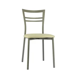Go 1419 Chaise de cuisine rembourrée en synthétique et métal