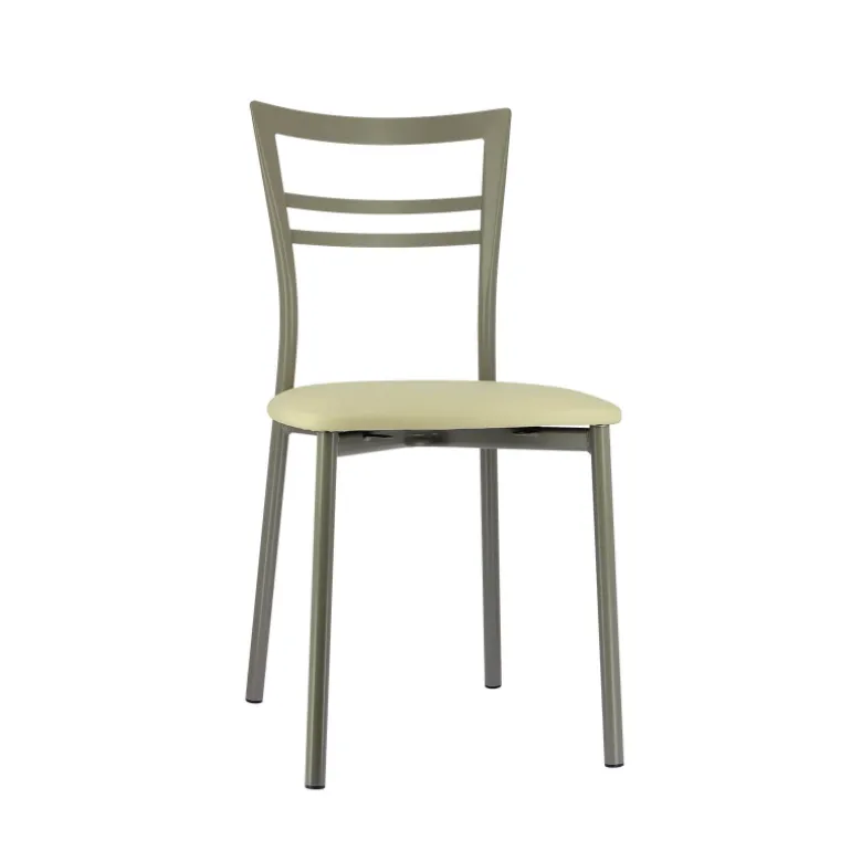 Go 1419 Chaise de cuisine rembourrée en synthétique et métal