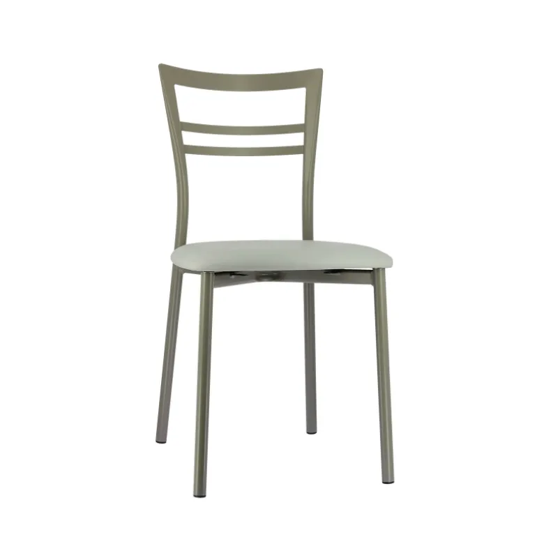 Go 1419 Chaise de cuisine rembourrée en synthétique et métal