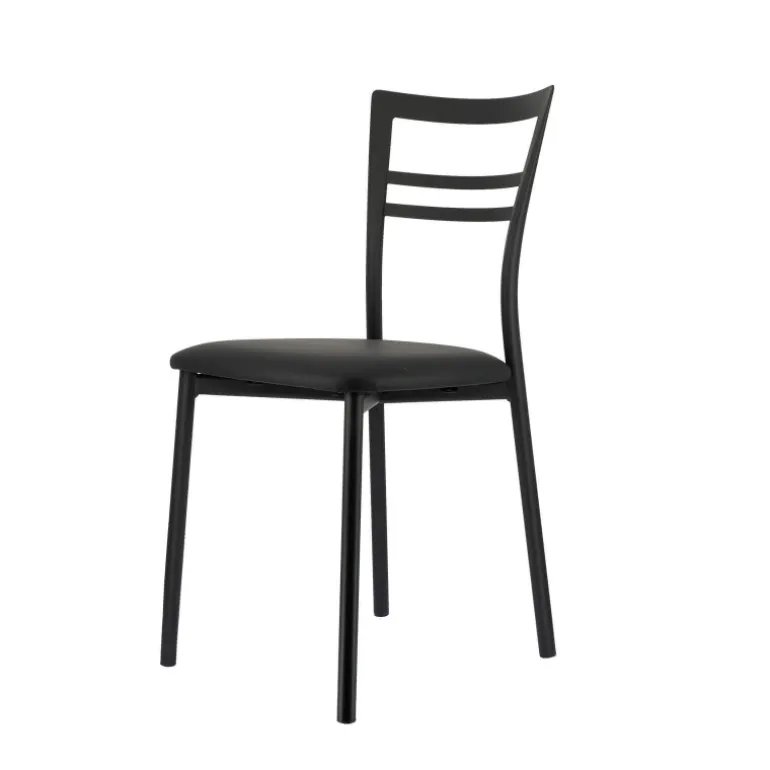 Go 1419 Chaise de cuisine rembourrée en synthétique et métal