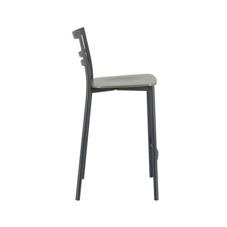 Go Clip Connubia® Tabouret snack contemporain en métal et multiplis bois