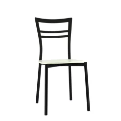 Go Connubia® Chaise contemporaine en métal et assise multiplis bois