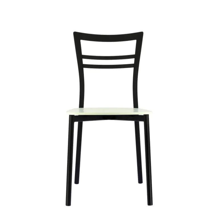 Go Connubia® Chaise contemporaine en métal et assise multiplis bois