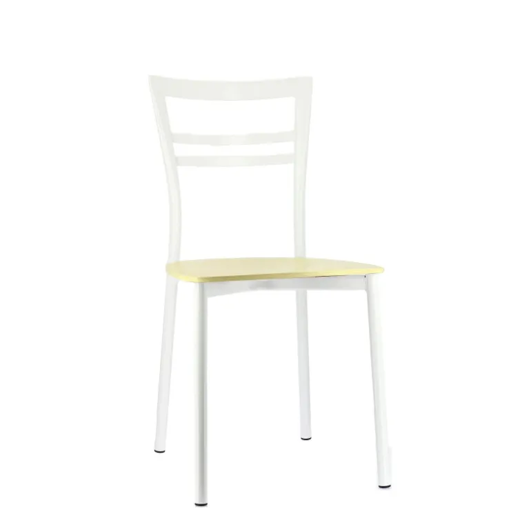 Go Connubia® Chaise contemporaine en métal et assise multiplis bois