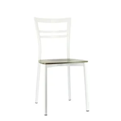 Go Connubia® Chaise contemporaine en métal et assise multiplis bois