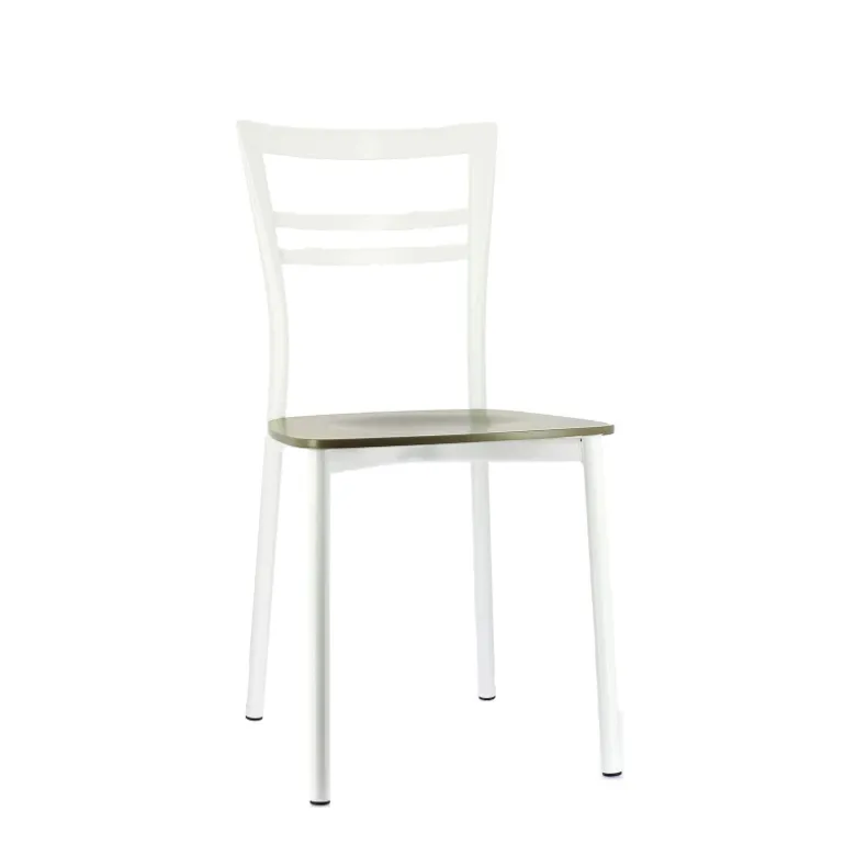 Go Connubia® Chaise contemporaine en métal et assise multiplis bois