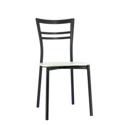 Go Connubia® Chaise contemporaine en métal et assise multiplis bois