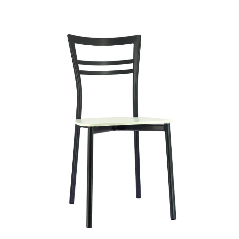 Go Connubia® Chaise contemporaine en métal et assise multiplis bois