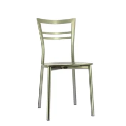 Go Connubia® Chaise contemporaine en métal et assise multiplis bois