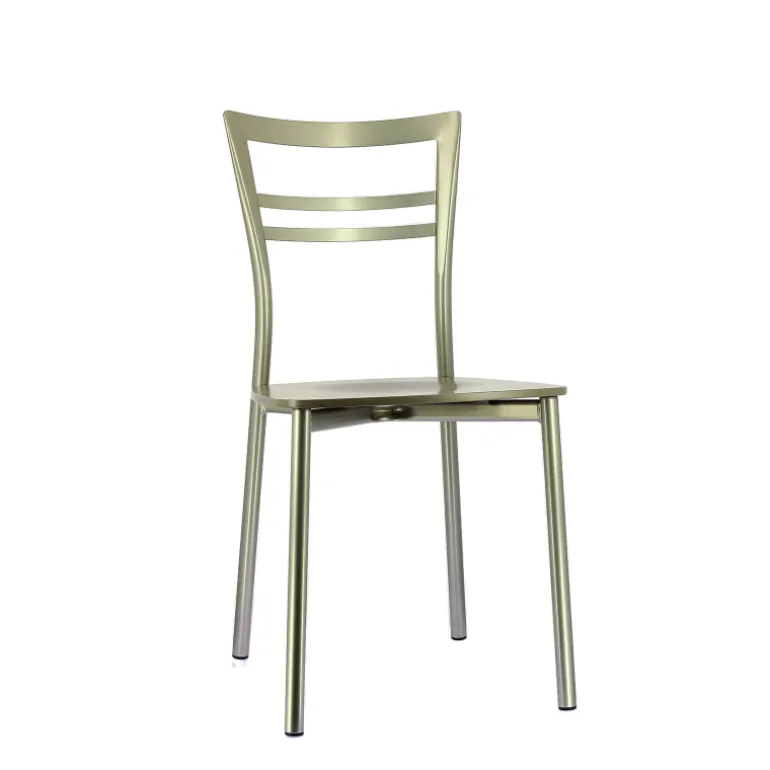 Go Connubia® Chaise contemporaine en métal et assise multiplis bois