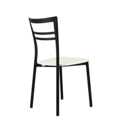 Go Connubia® Chaise contemporaine en métal et assise multiplis bois