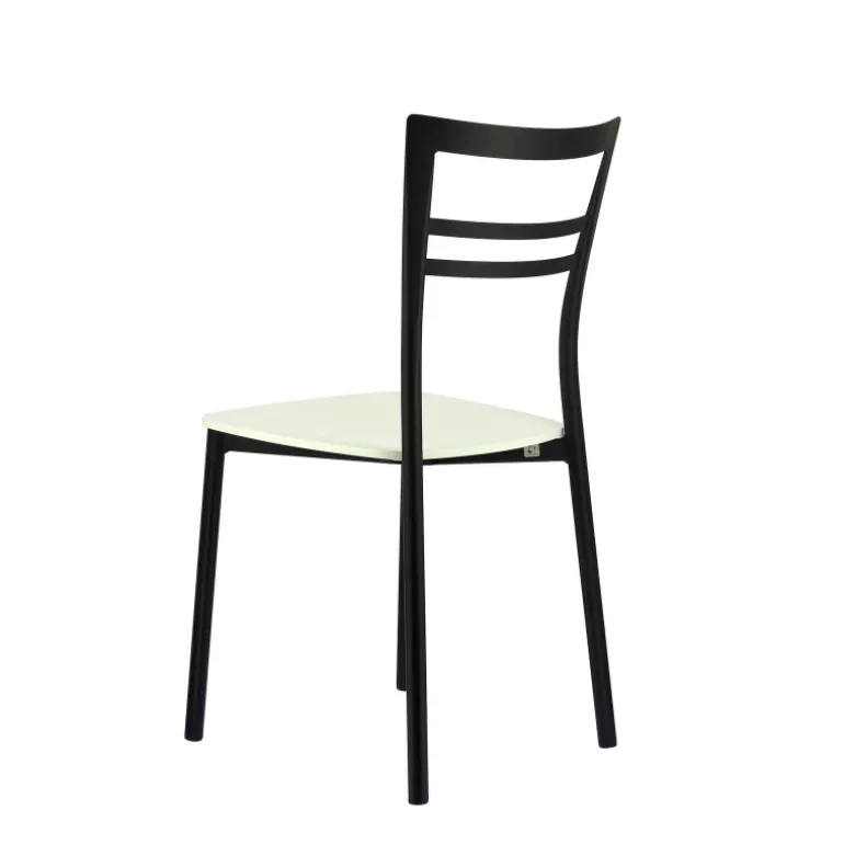 Go Connubia® Chaise contemporaine en métal et assise multiplis bois