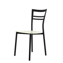 Go Connubia® Chaise contemporaine en métal et assise multiplis bois