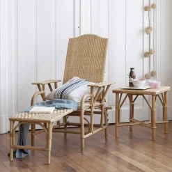 Grand mèreChaise longue en rotin modulable
