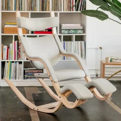 Gravity Varier® Fauteuil de relaxation en tissu et bois