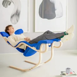 Gravity Varier® Fauteuil de relaxation en tissu et bois