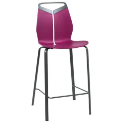 Gripp Tabouret snack design coque polypropylène pieds en métal