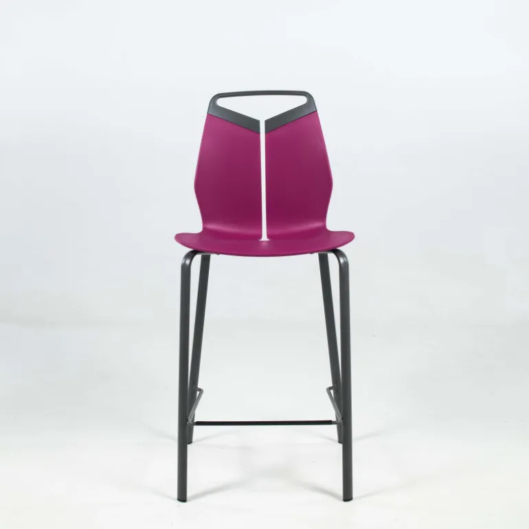 Gripp Tabouret snack design coque polypropylène pieds en métal