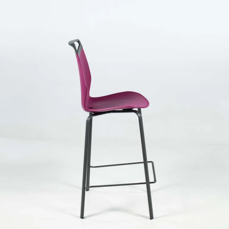 Gripp Tabouret snack design coque polypropylène pieds en métal