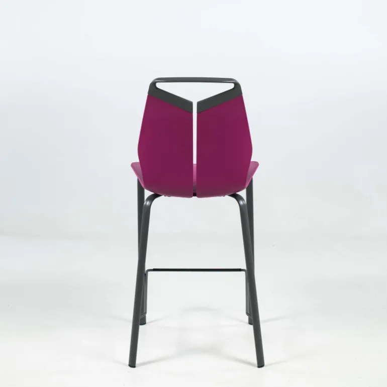 Gripp Tabouret snack design coque polypropylène pieds en métal