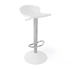 Guliver Tabouret italien réglable en hauteur et pivotant en technopolymère et métal chromé