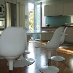 Harmony Chaise réglable en hauteur et pivotante design en technopolymère blanc