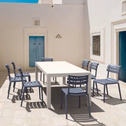 Helen Chaise de jardin moderne empilable en polypropylène