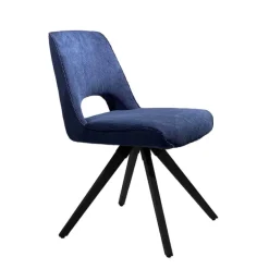 Hortense Chaise cocooning en tissu avec pieds en bois massif