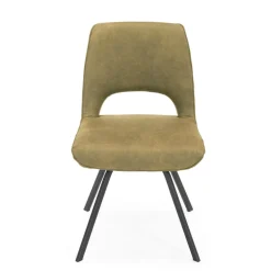 Hortense Chaise confortable en tissu avec pieds en métal