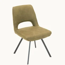 Hortense Chaise confortable en tissu avec pieds en métal