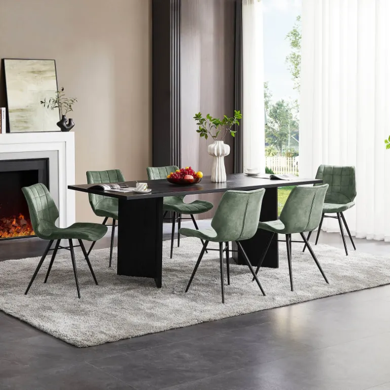 IbérisChaise design vintage rembourrée en velours