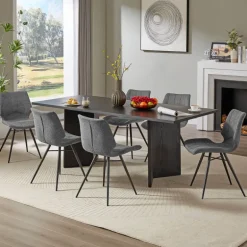 IbérisChaise design vintage rembourrée en tissu