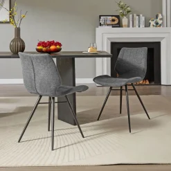 IbérisChaise design vintage rembourrée en tissu