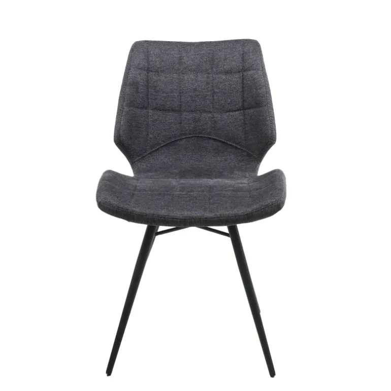 IbérisChaise design vintage rembourrée en tissu