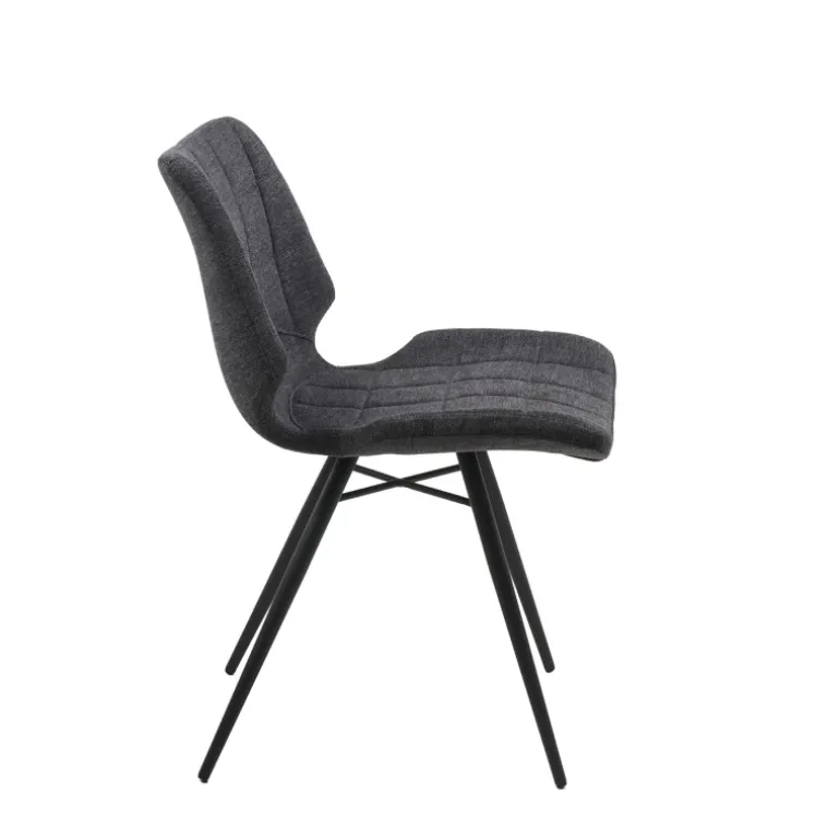 IbérisChaise design vintage rembourrée en tissu