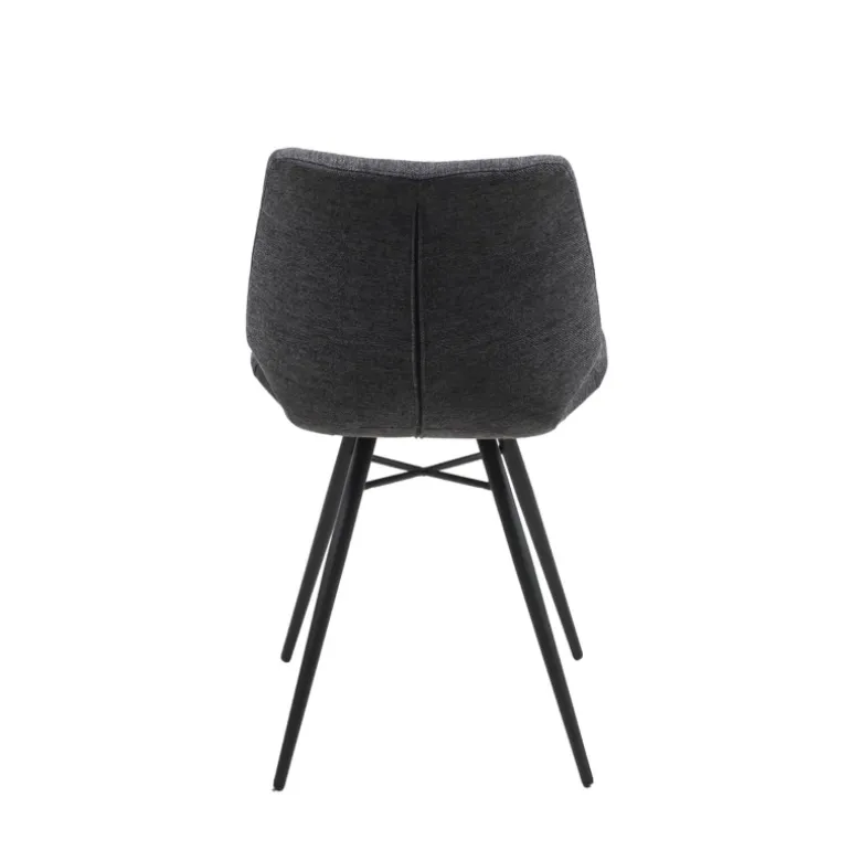 IbérisChaise design vintage rembourrée en tissu