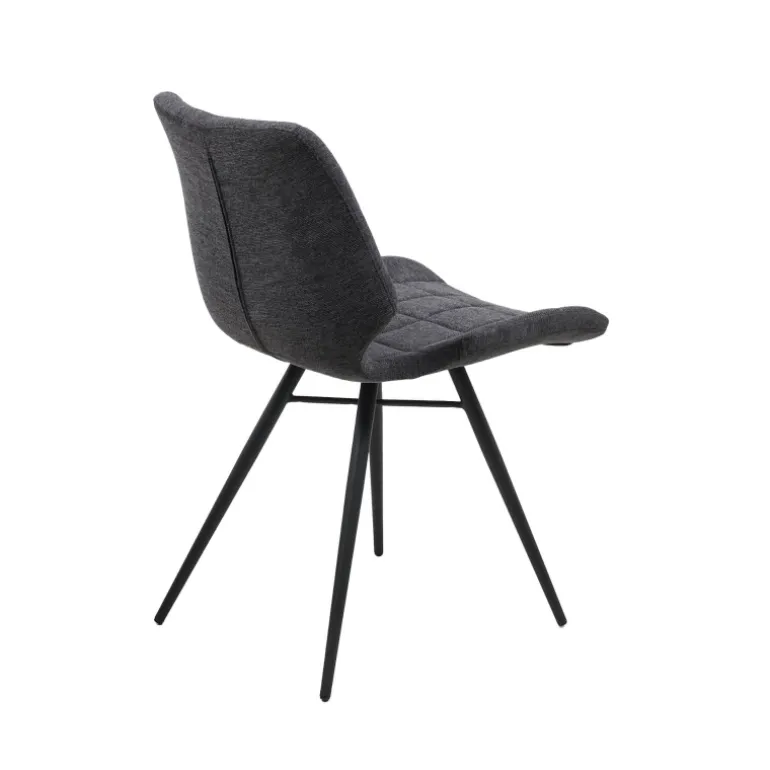 IbérisChaise design vintage rembourrée en tissu