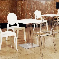 Ice Table carrée en polycarbonate et stratifié