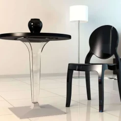 Ice Table design ronde en polycarbonate et stratifié