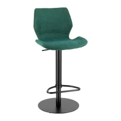 IndicaTabouret tournant et réglable coque en tissu avec pied en métal noir