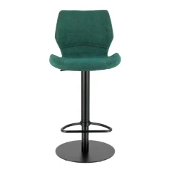 IndicaTabouret tournant et réglable coque en tissu avec pied en métal noir