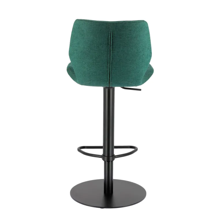 IndicaTabouret tournant et réglable coque en tissu avec pied en métal noir