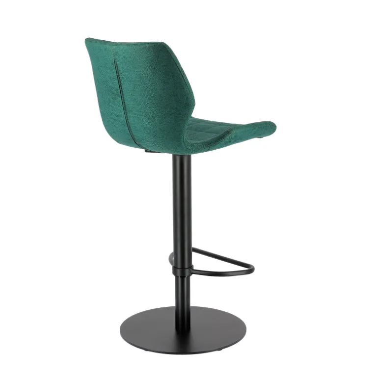 IndicaTabouret tournant et réglable coque en tissu avec pied en métal noir