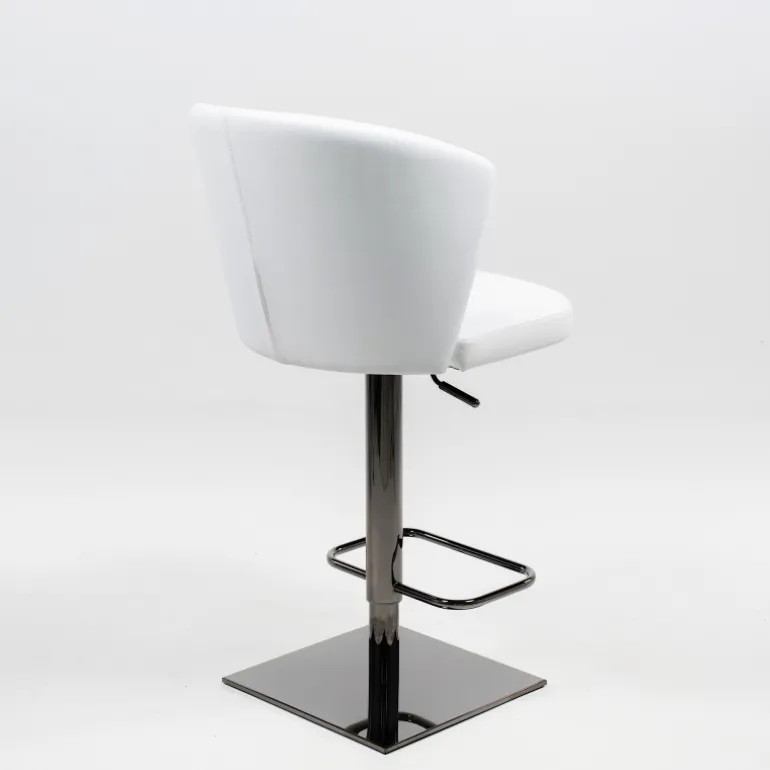 Ines Tabouret réglable et pivotant en synthétique et métal chromé