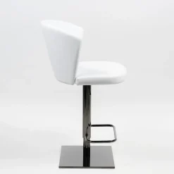 Ines Tabouret réglable et pivotant en synthétique et métal chromé
