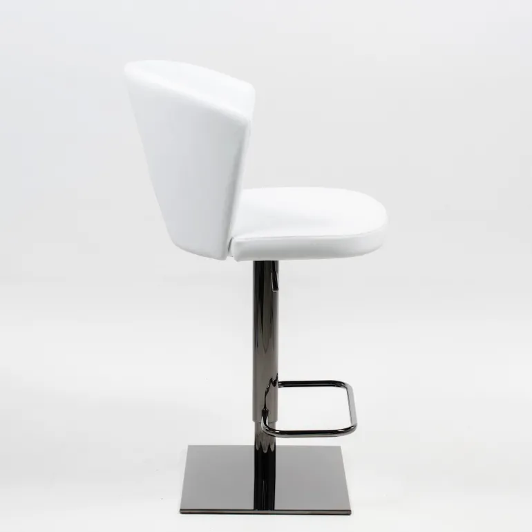 Ines Tabouret réglable et pivotant en synthétique et métal chromé