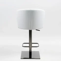 Ines Tabouret réglable et pivotant en synthétique et métal chromé