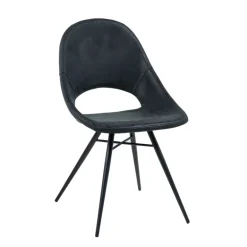 IsabelleChaise design avec coque ajourée en simili noir