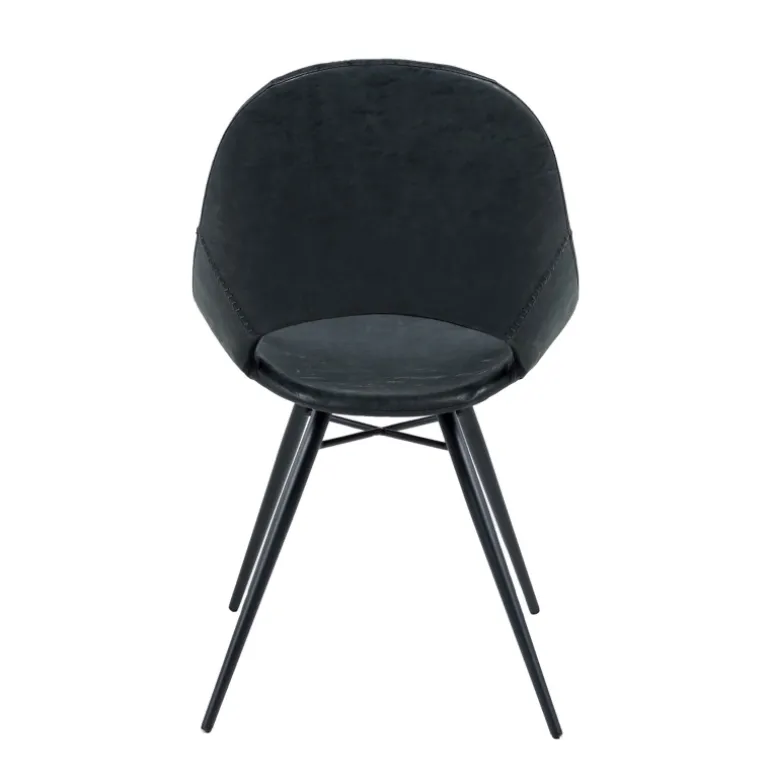 IsabelleChaise design avec coque ajourée en simili noir